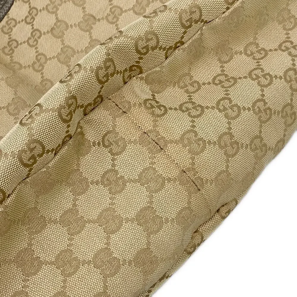Gucci GG Pattern, Abbey Tote Bag 130736 Beige Gold Jacquard Leather